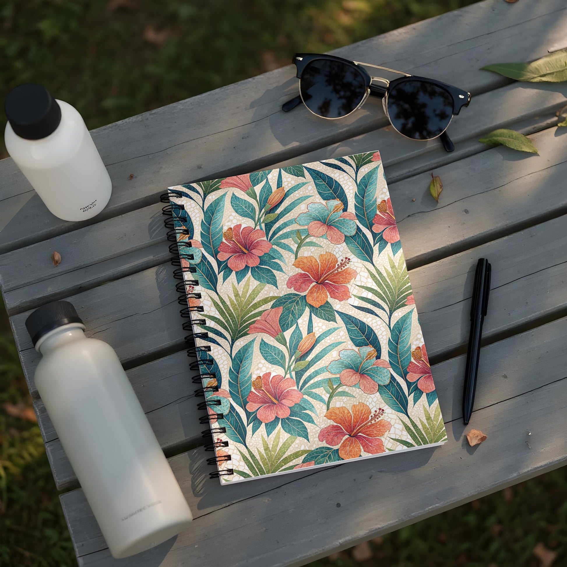 Floral Tropical Pattern Spiral Notebook Product