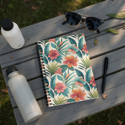 Floral Tropical Pattern Spiral Notebook Product