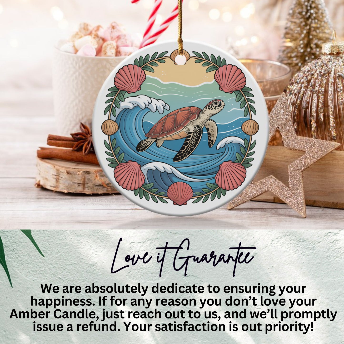 Beautiful Turtle Ocean Themed Hanging Ornament product