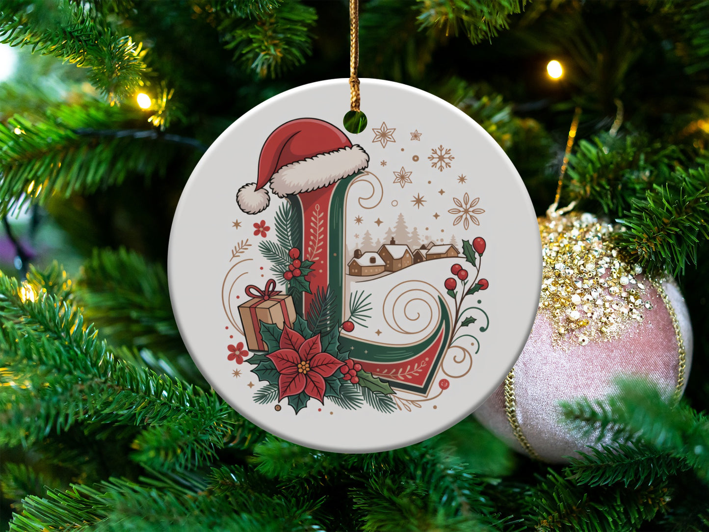 Christmas Santa Boot with Gifts Ornament product