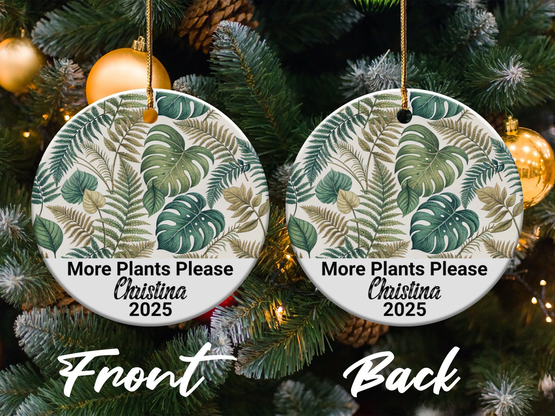 More Plants Please Personalized Ornament product type