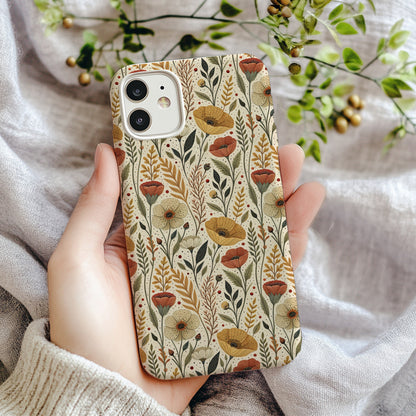 Floral Pattern Phone Case with Wildflower Design