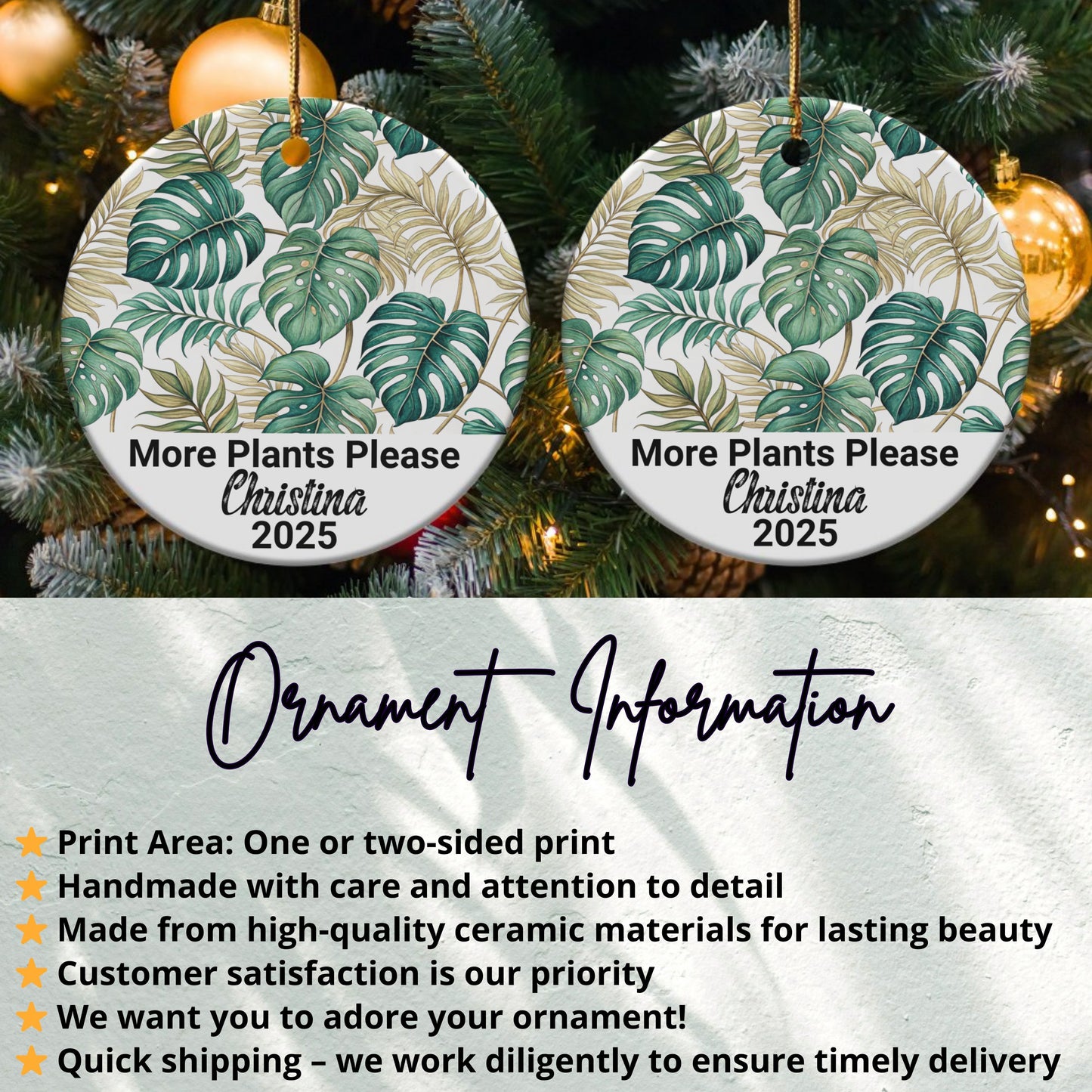 More Plants Please Personalized Ornament product type