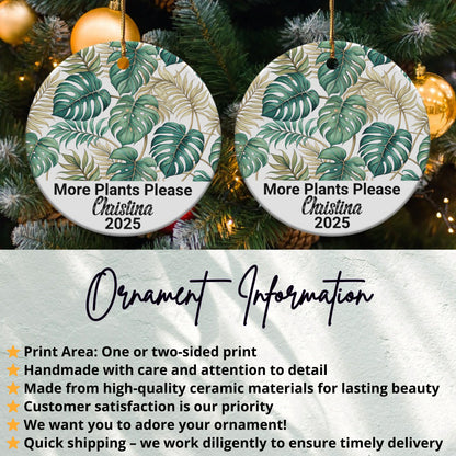 More Plants Please Personalized Ornament product type