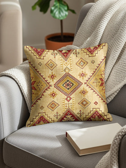 Geometric Tribal Pattern in Earth Tones Pillows & Pillow Cases - Walk Greener