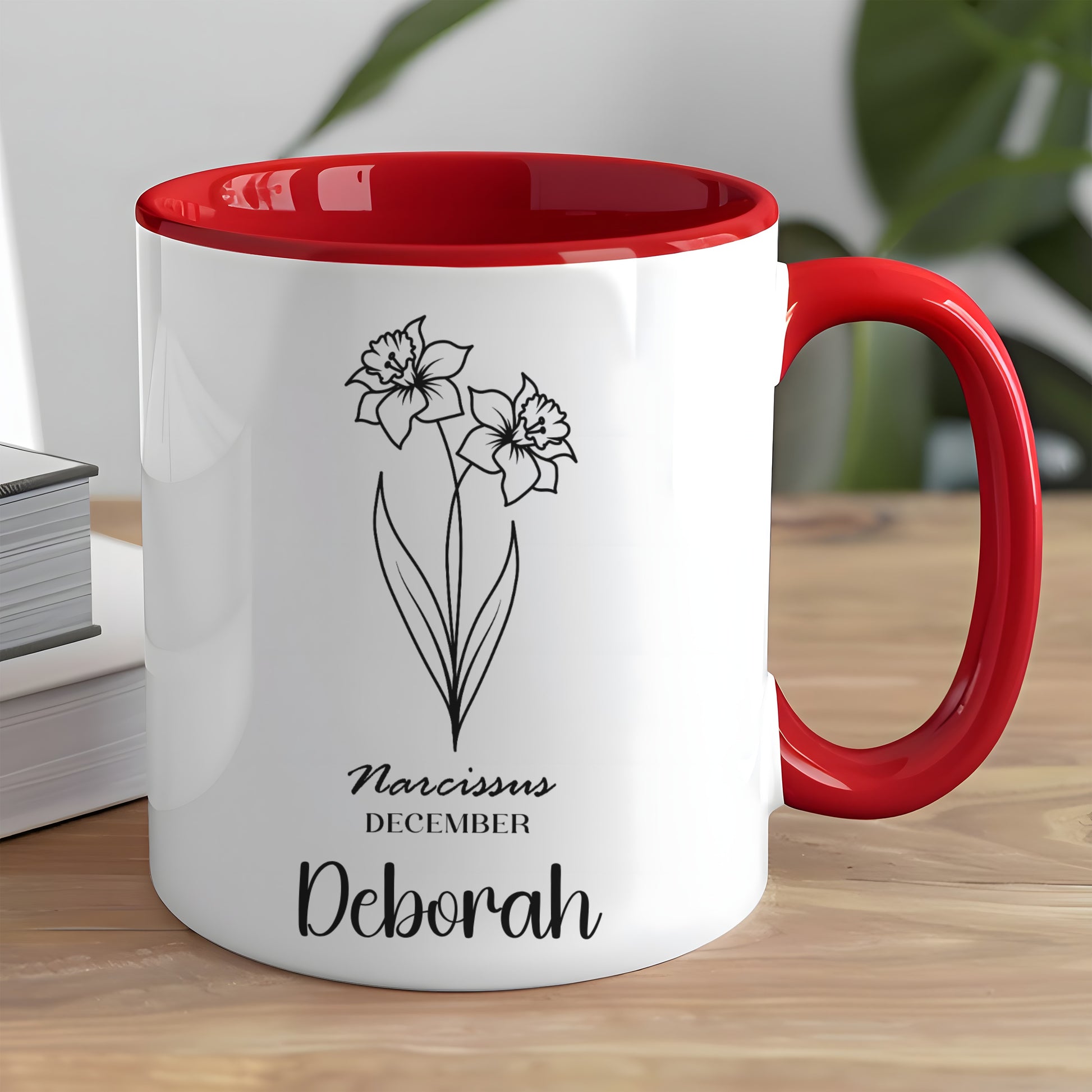 Narcissus December Deborah Personalized Mug