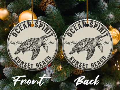Ocean Spirit Surf Club Sunset Beach Ornament product type