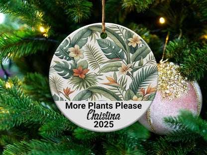 More Plants Please Personalized Christmas Ornament product