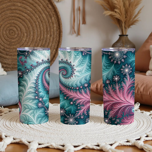 Colorful Abstract Floral Pattern Tumbler product