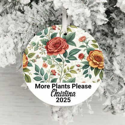Floral More Plants Please Custom Ornament product