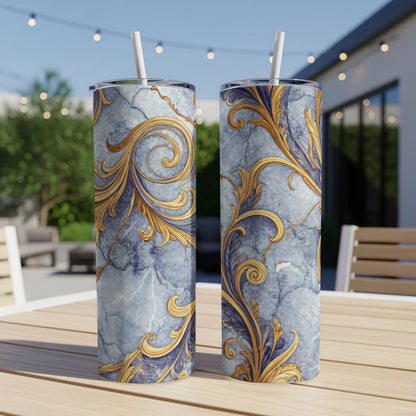 Blue and Gold Elegant Pattern Design Tumbler Product