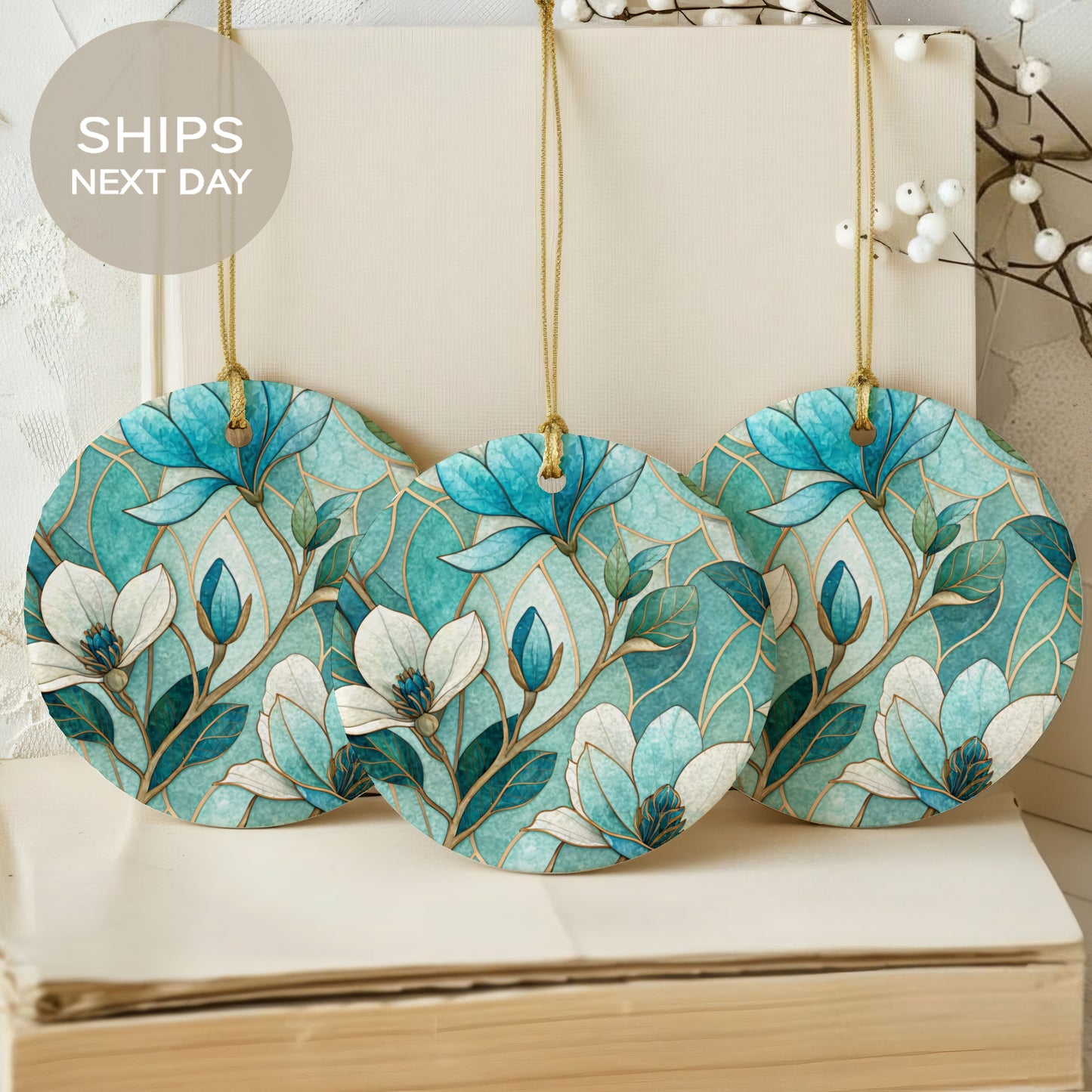 Elegant Floral Design Hanging Decor Ships Next Day