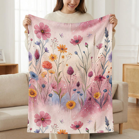 Watercolor Wildflower Meadow Delicate Floral Pattern - Walk Greener