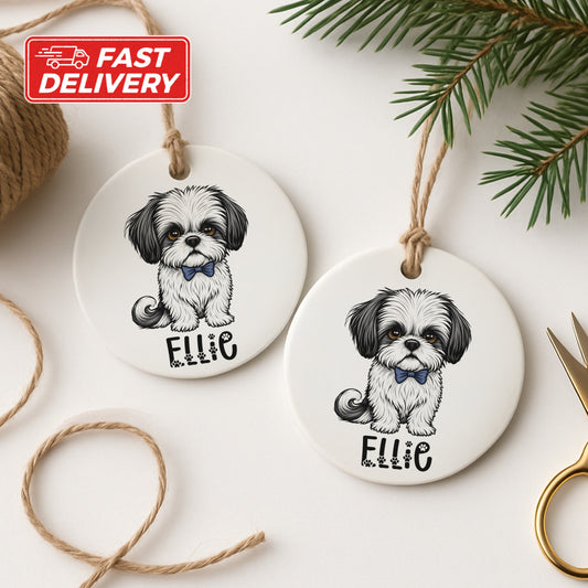 Custom Dog Ornament with Name Personalized Product