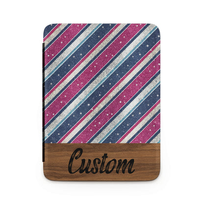 Diagonal Striped Custom Case with Star Pattern
