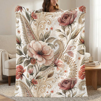 Floral Arrangement Elegant Paisley Pattern Vintage Style - Walk Greener