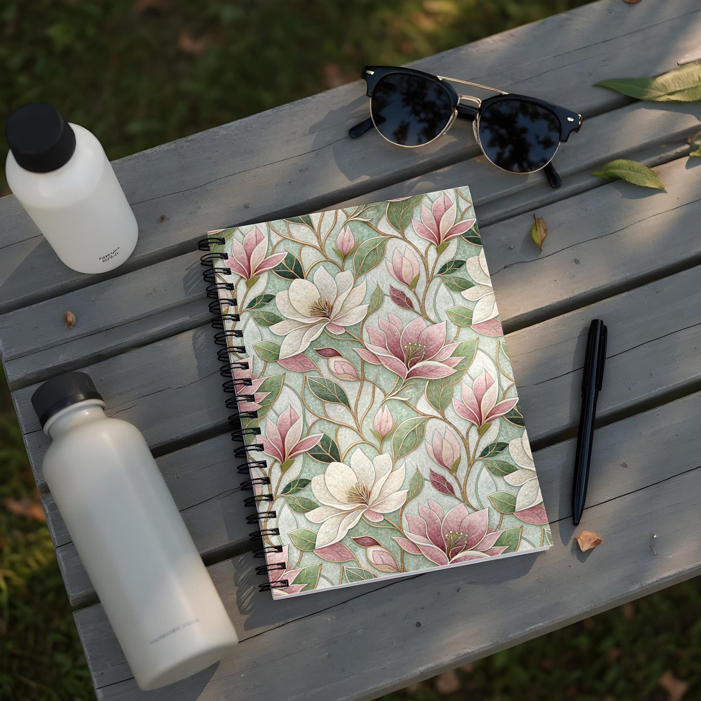 Elegant Floral Design Spiral Notebook for Daily Use