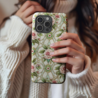 Elegant Floral Pattern Protective Phone Case