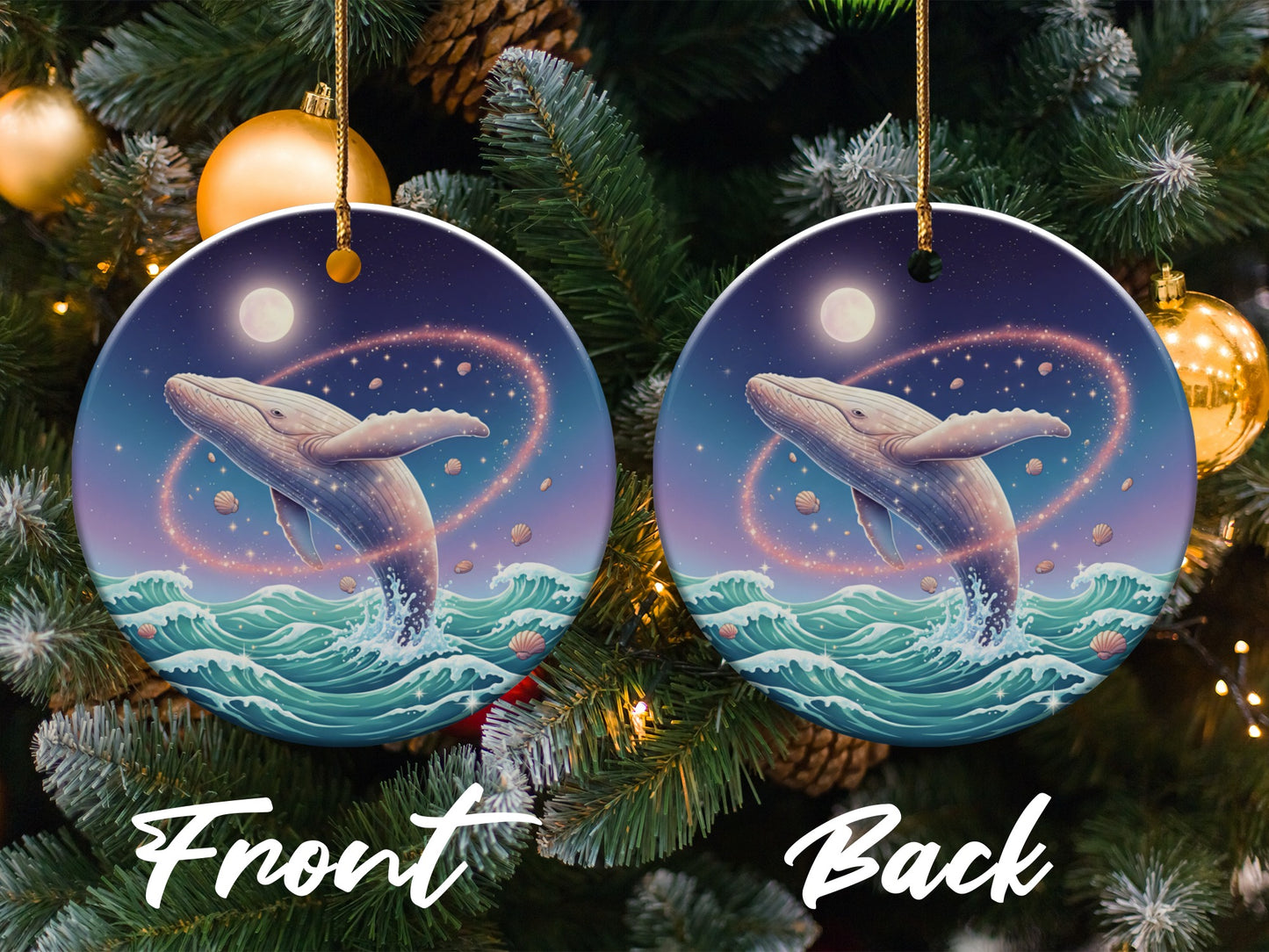 Stunning Whale Under Moonlight Double-sided Product Type