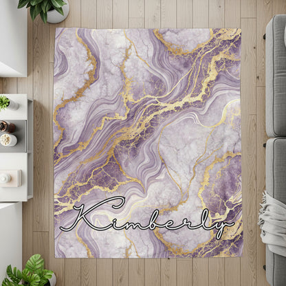 Kimberly Marble Personalized Purple Area Rug