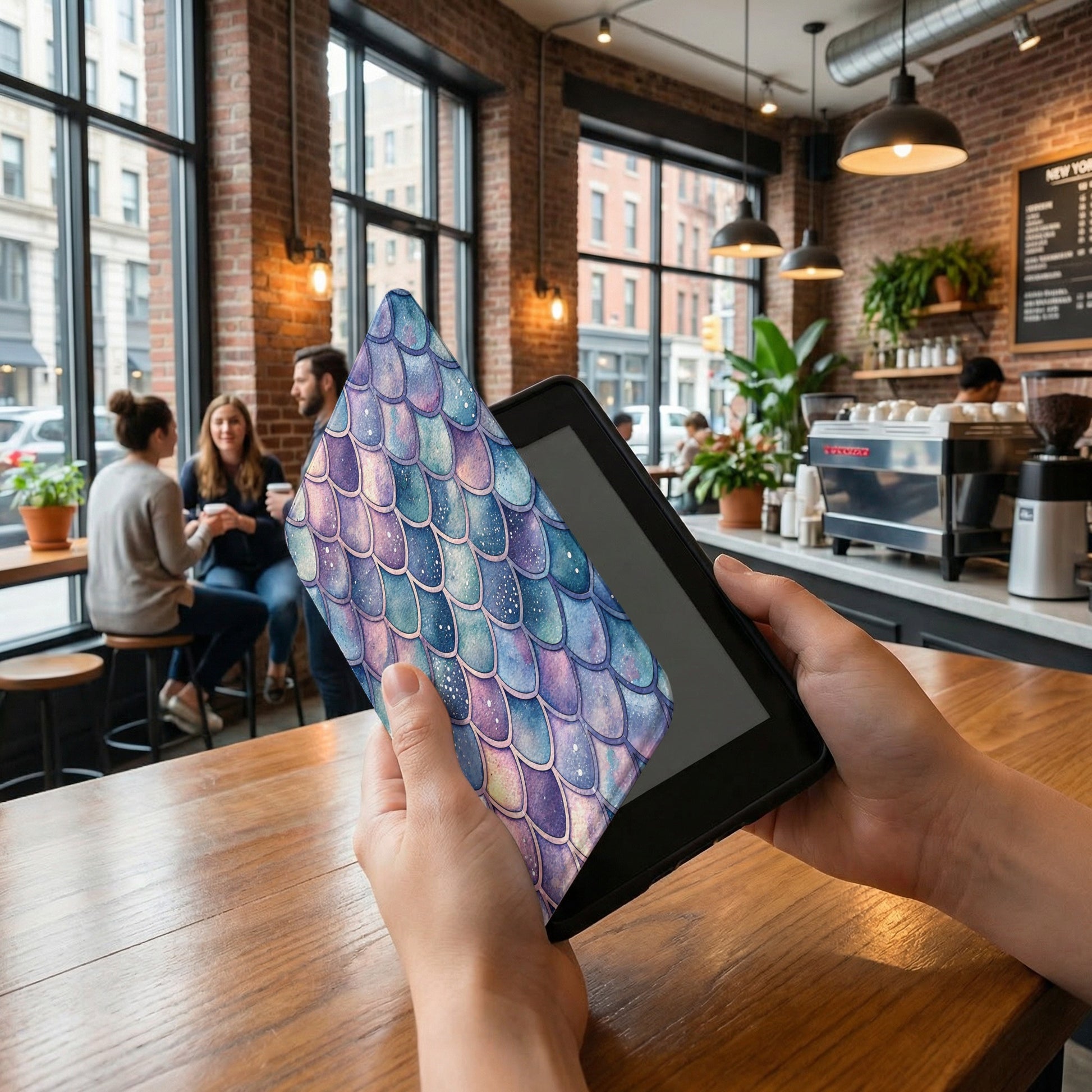 Stylish Multicolor Mermaid Scale Design Tablet Cover