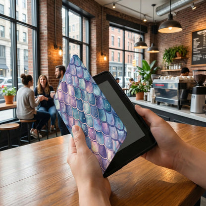 Stylish Multicolor Mermaid Scale Design Tablet Cover