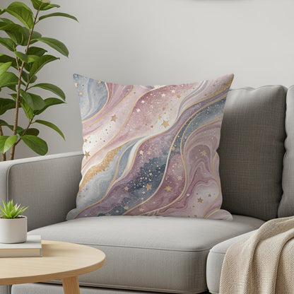 Elegant Starry Night Abstract Decorative Pillow