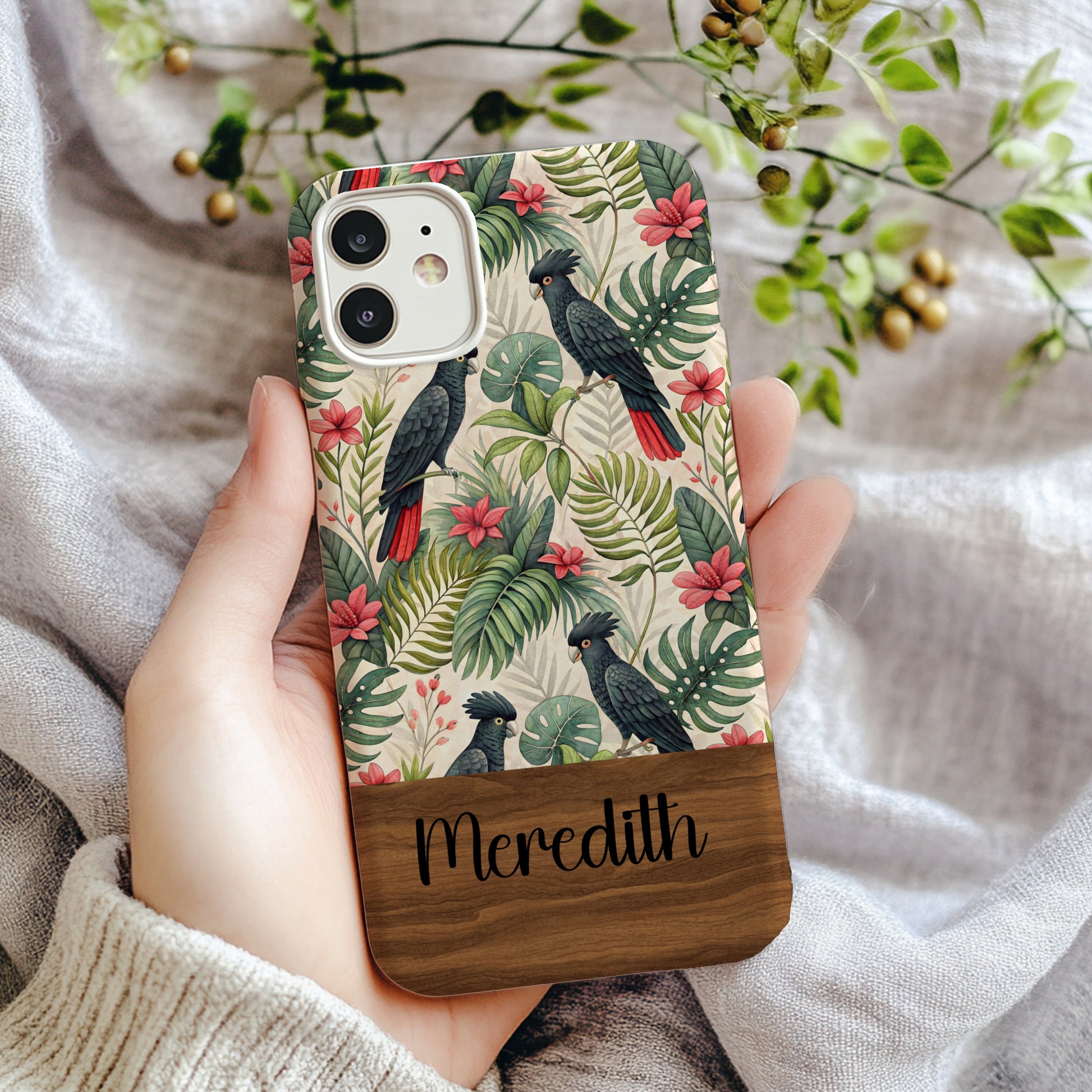 Tropical Parrot Personalized Phone Case for Meredith