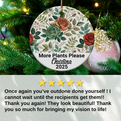 Personalized Christmas Ornament More Plants Please product