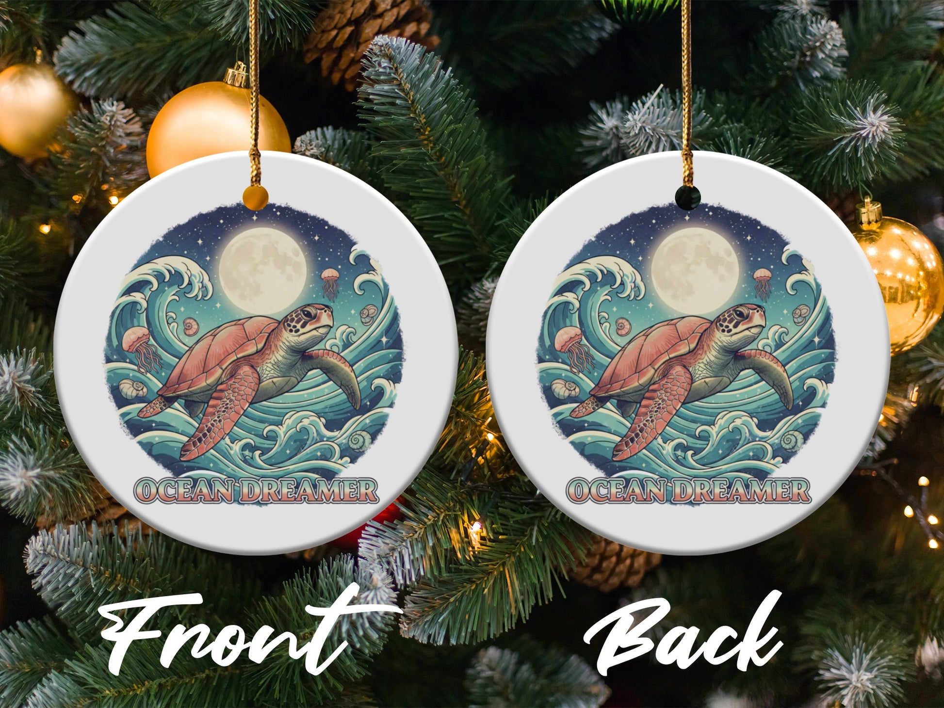 Ocean Dreamer Sea Turtle Themed Ornament product type