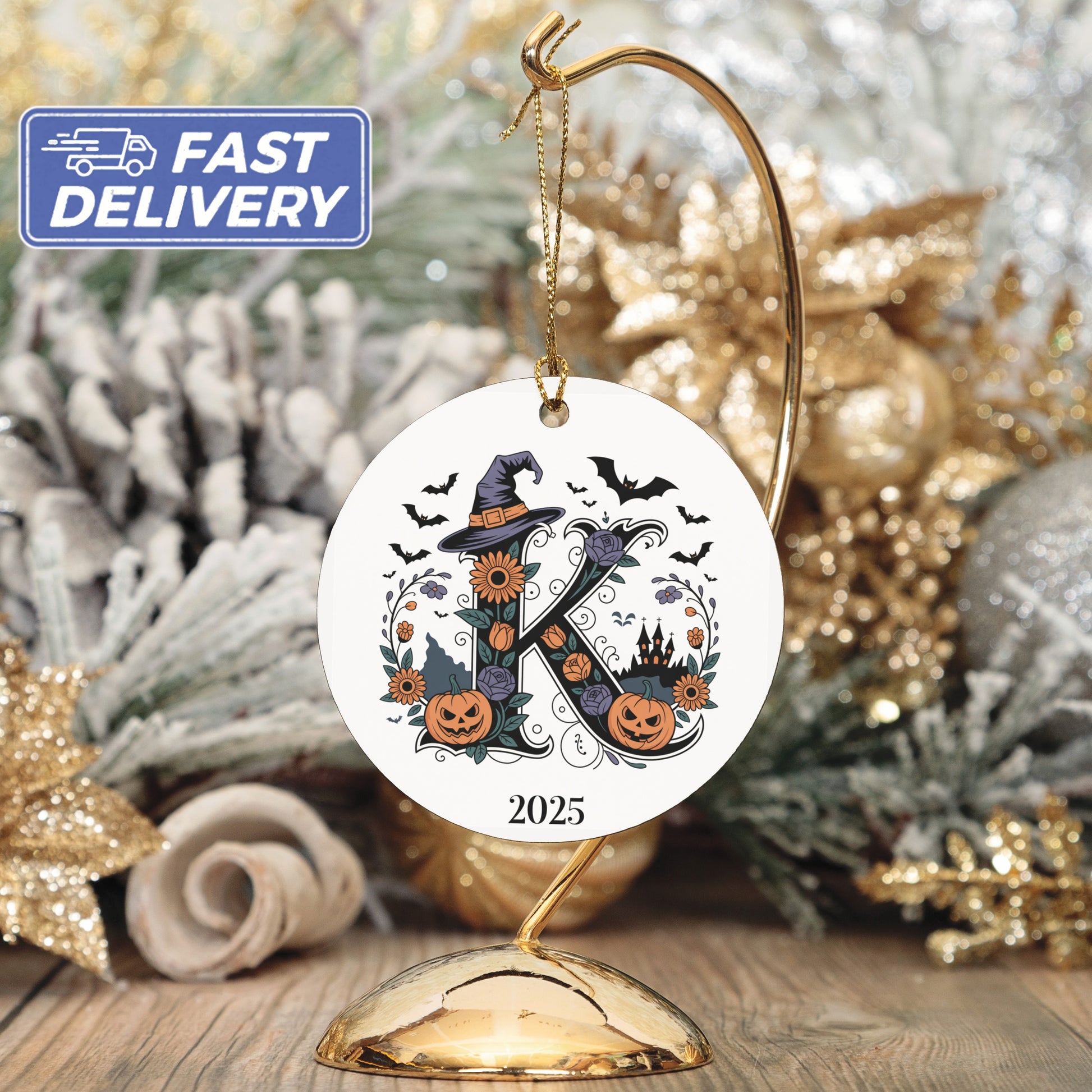 Personalized Halloween Holiday Ornament 2025 product