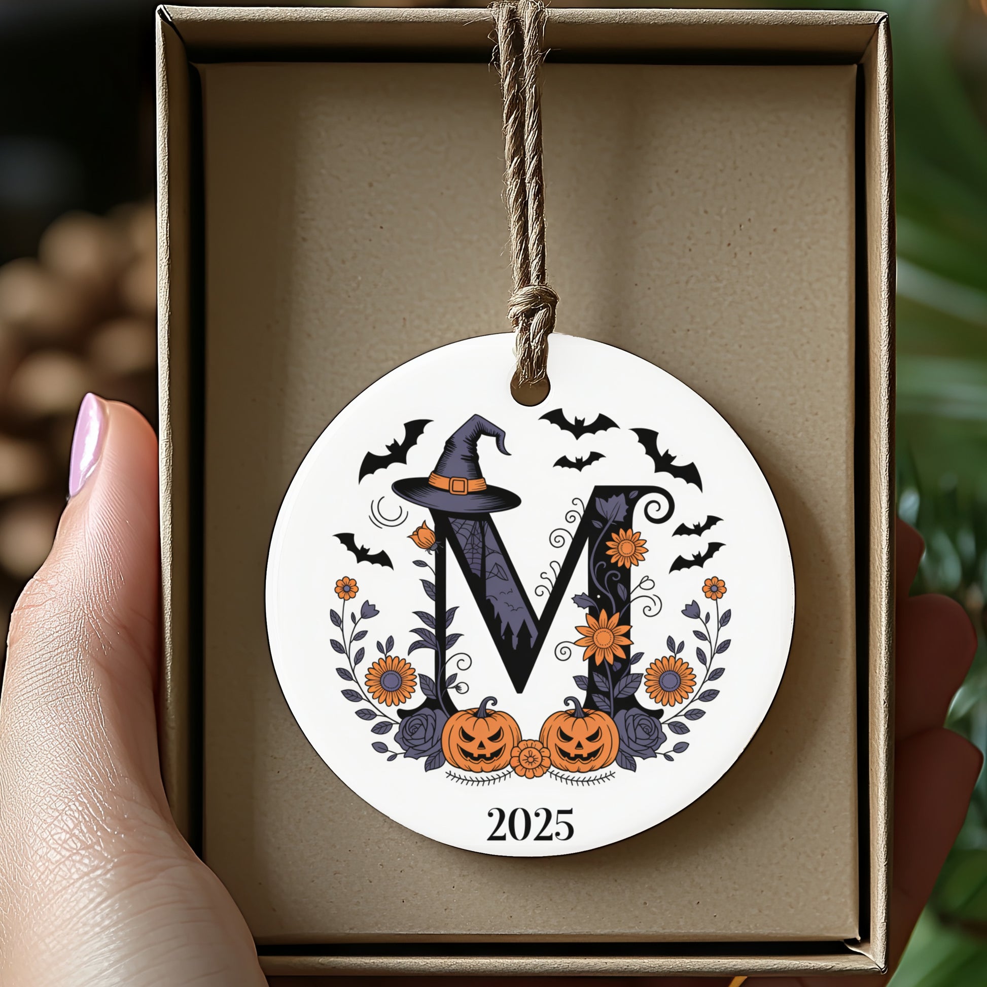 Personalized Halloween Monogram Ornament 2025 product type