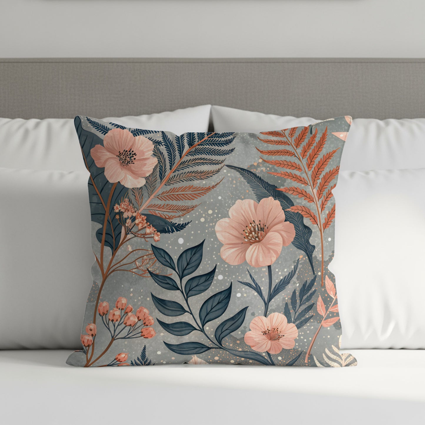 Decorative Floral Pattern Throw Pillow for Home Decor