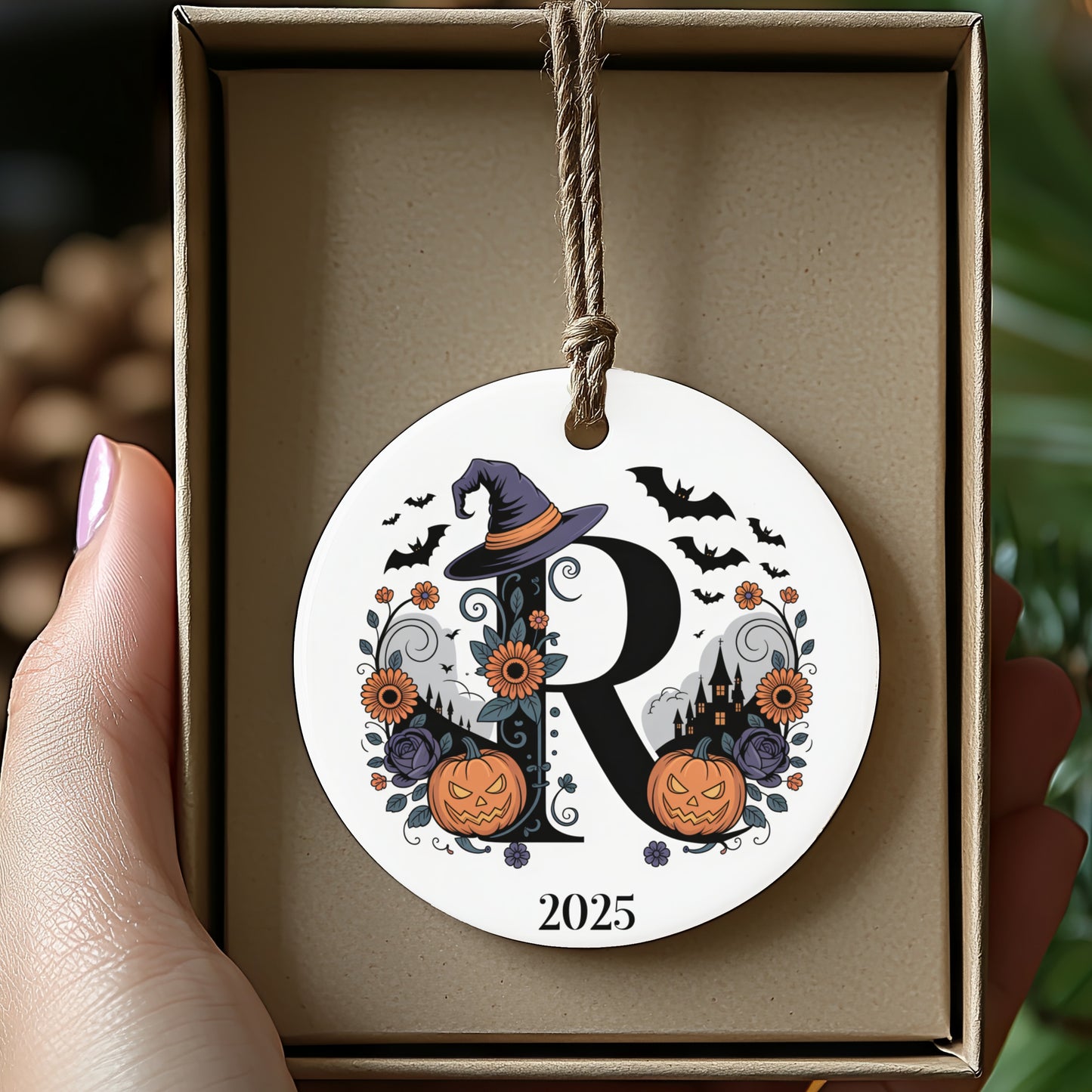 Personalized Halloween Monogram Ornament 2025 product type