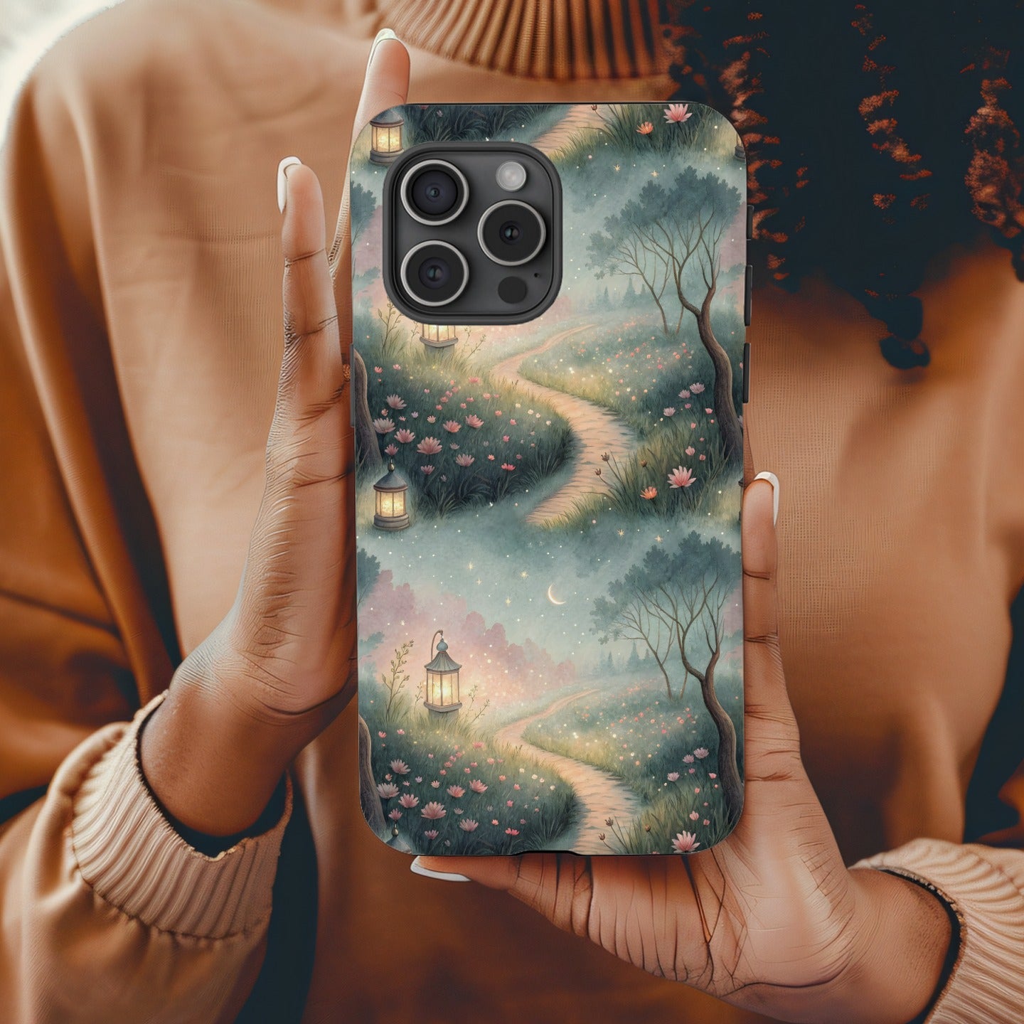 Dreamy Fairytale Path With Lanterns Custom Phone Case - Walk Greener