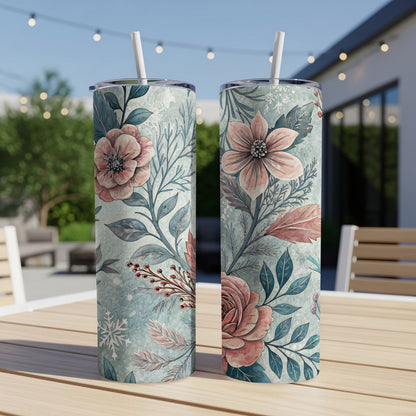 Floral Design Insulated Tumblers for Cold Beverages