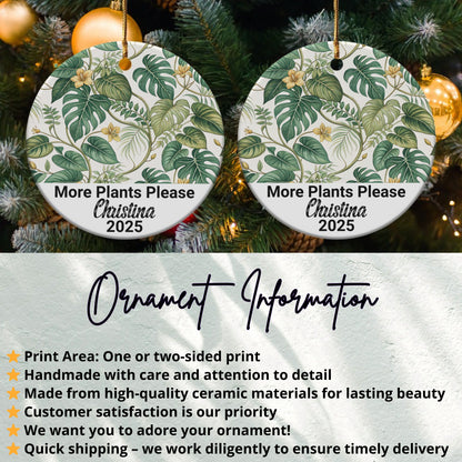 More Plants Please Custom Christmas Ornament product