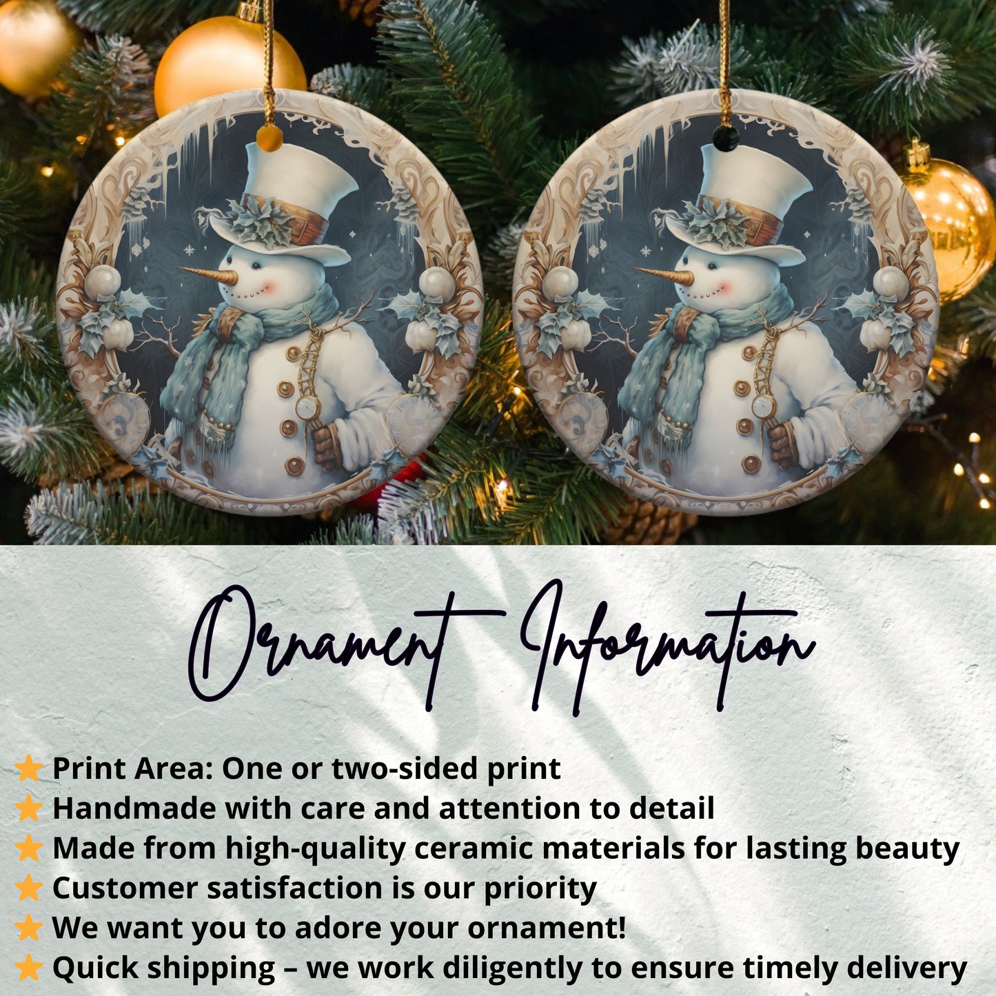 Festive Snowman Christmas Ornament product