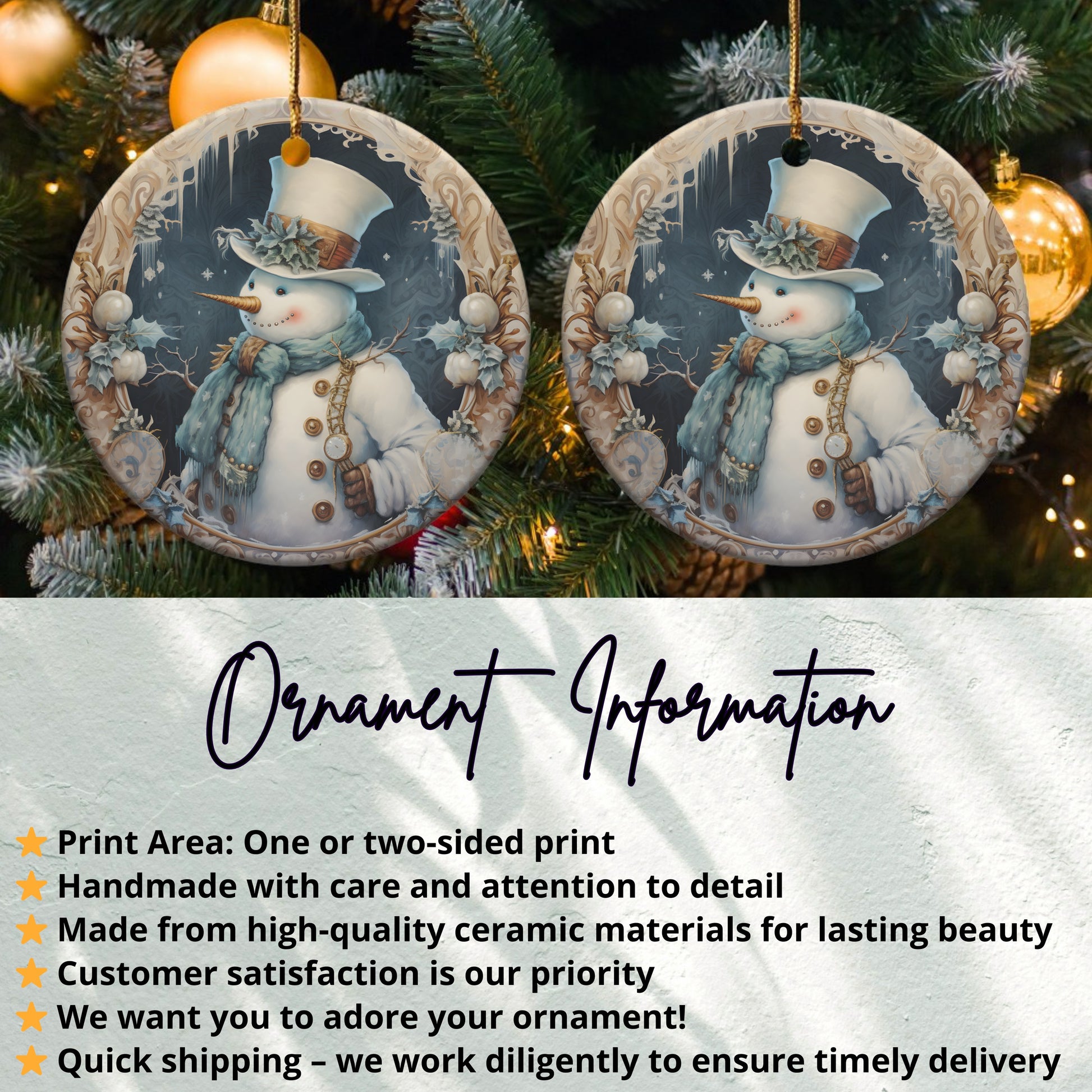 Festive Snowman Christmas Ornament product