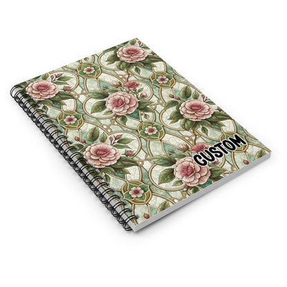 Custom Floral Design Spiral Bound Notebook