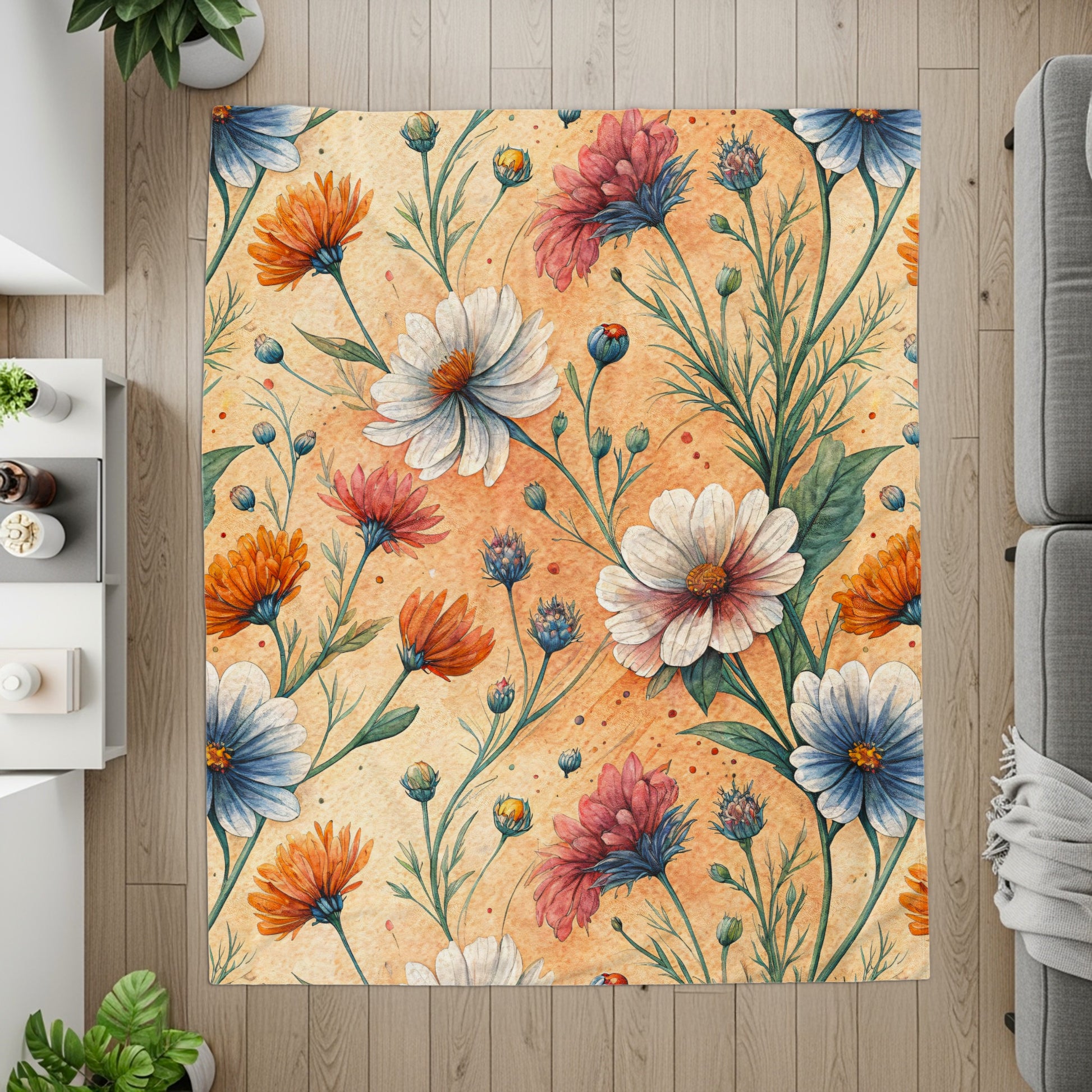 Watercolor Floral Delight Seamless Springtime Pattern - Walk Greener