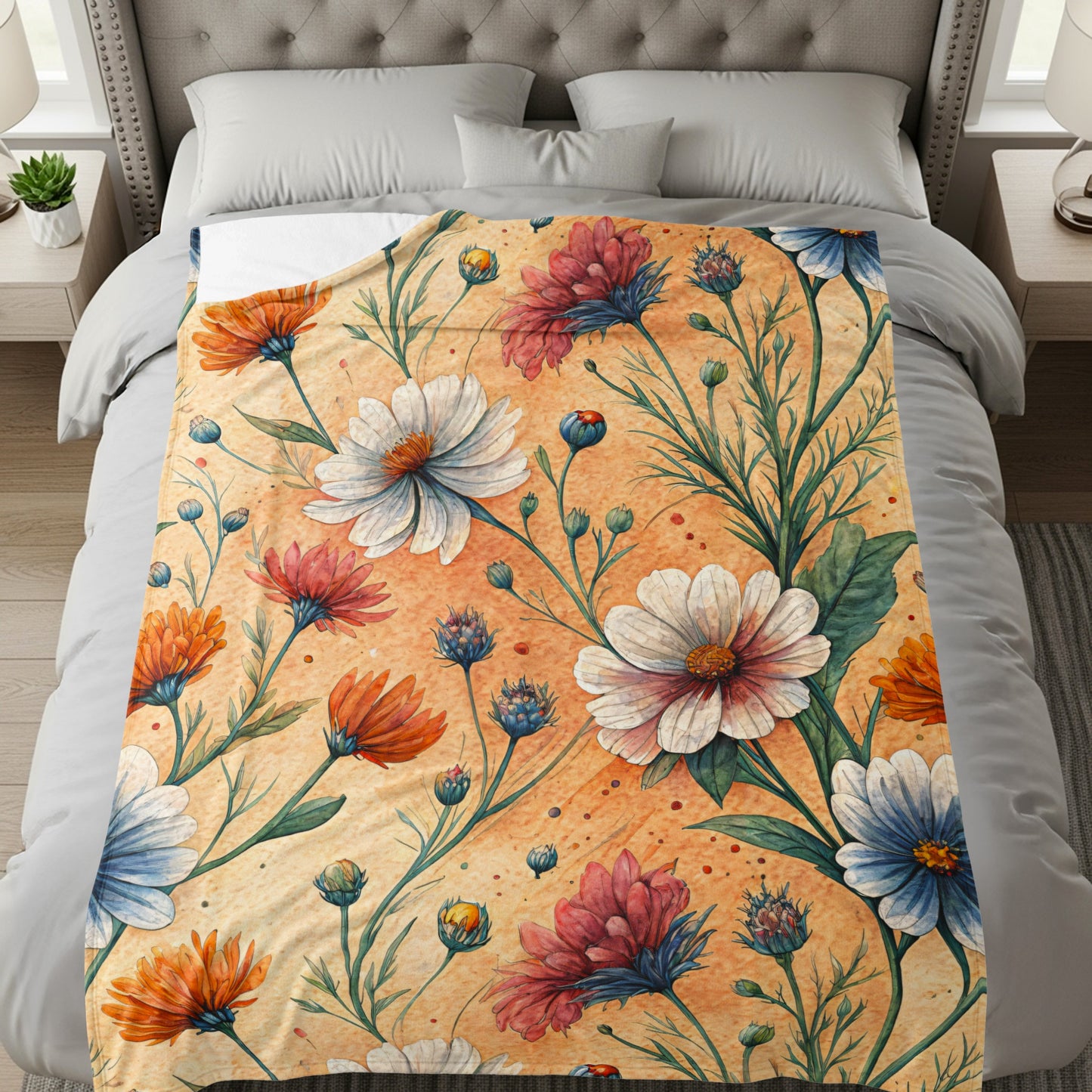 Watercolor Floral Delight Seamless Springtime Pattern - Walk Greener