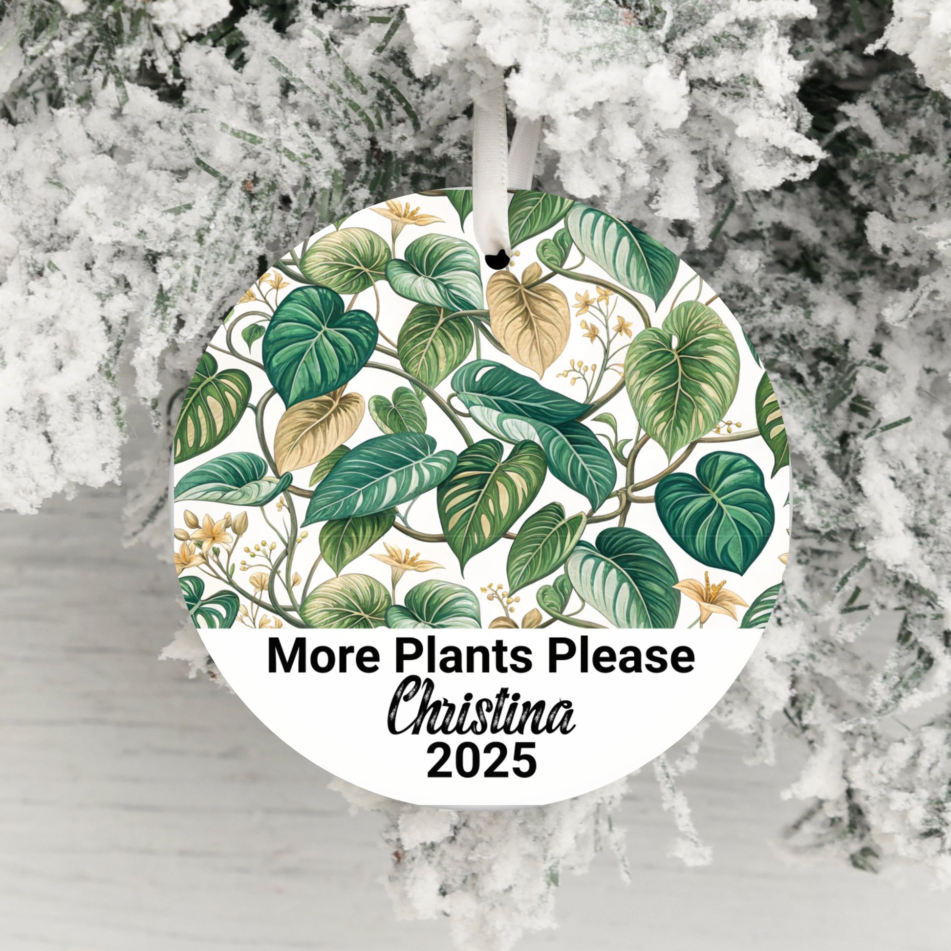 Beautiful More Plants Please Design Hanging Ornament product