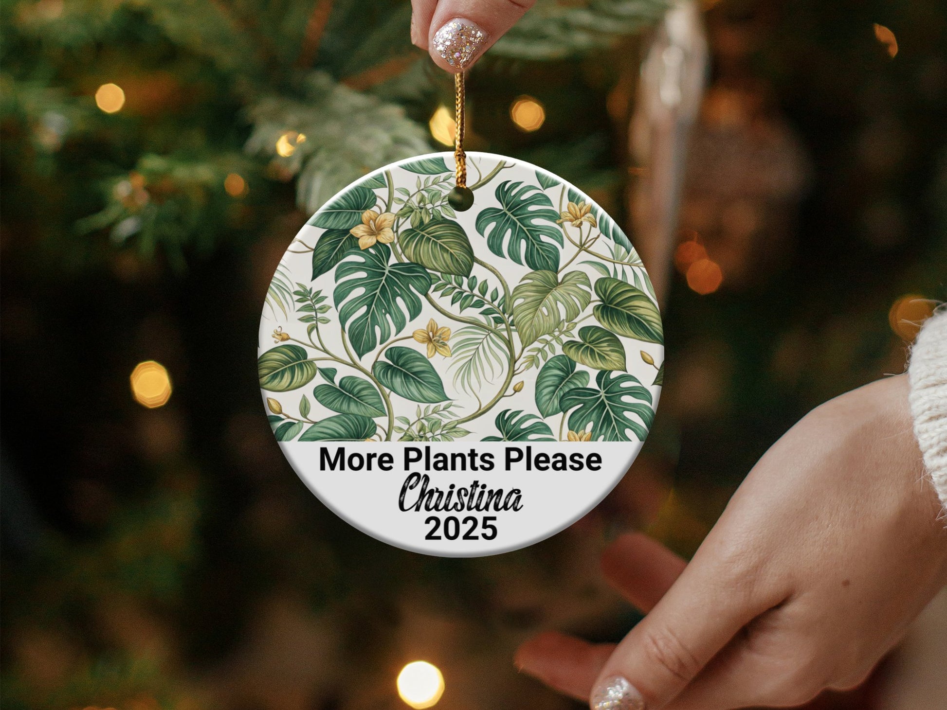 More Plants Please Personalized Ornament product