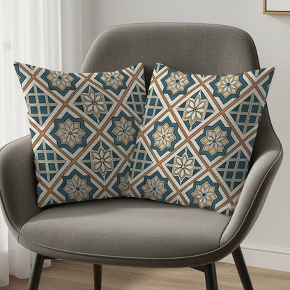 Elegant Floral Geometric Pattern Pillows & Pillow Cases - Walk Greener