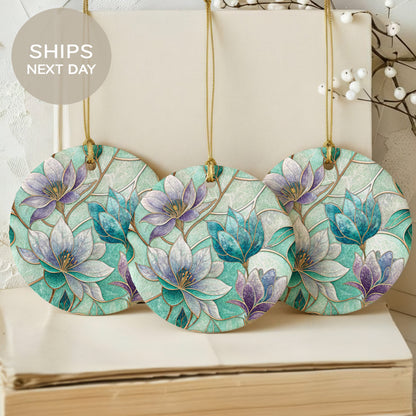 Floral Pattern Round Ornaments for Home Decor Products