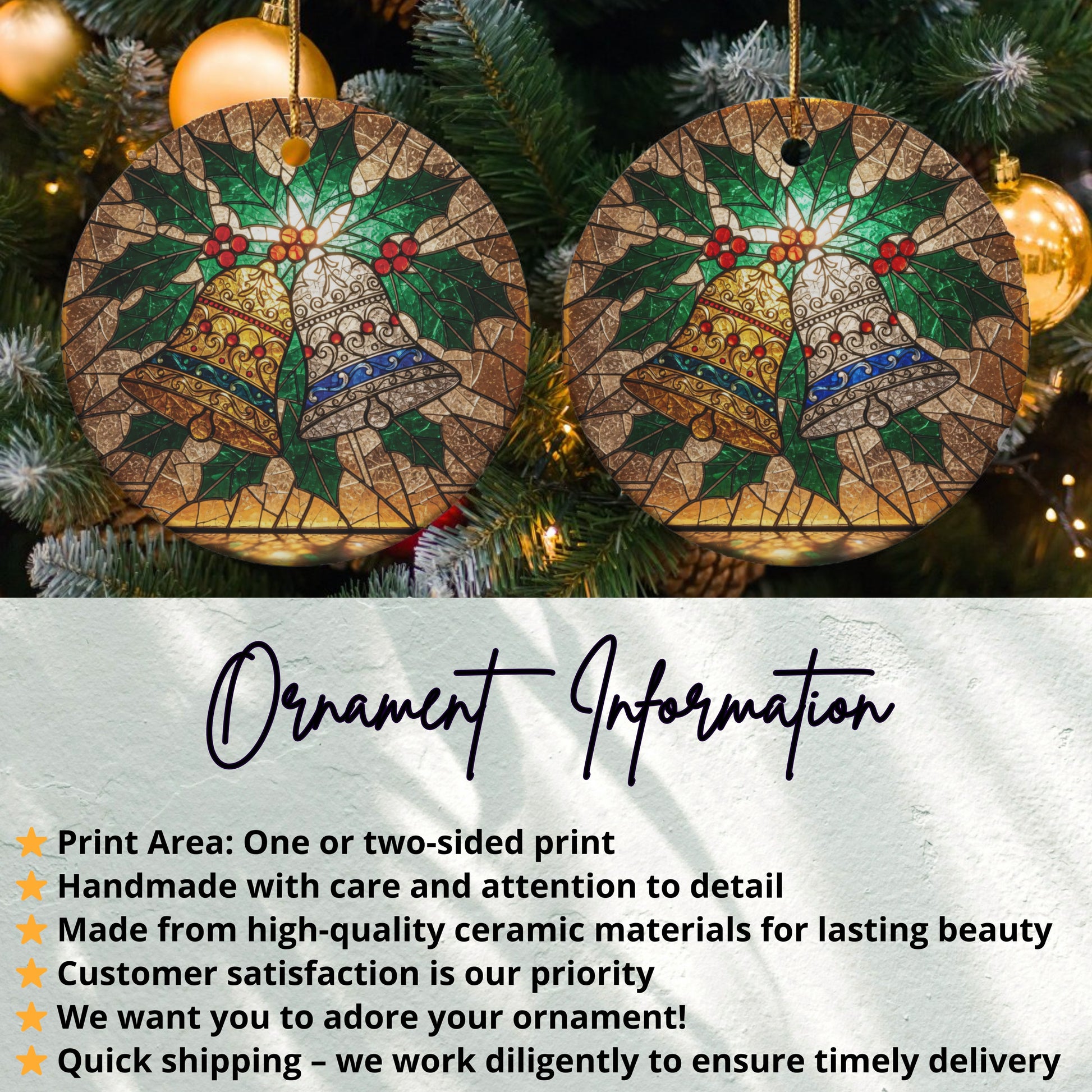 Handmade High-Quality Ceramic Ornament Christmas product type