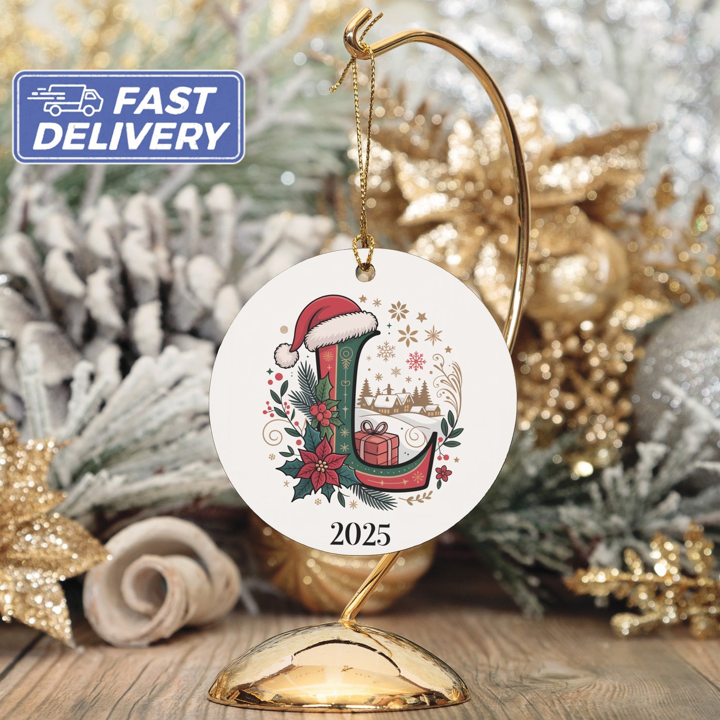 Personalized Christmas Sleigh Ornament 2025 product type