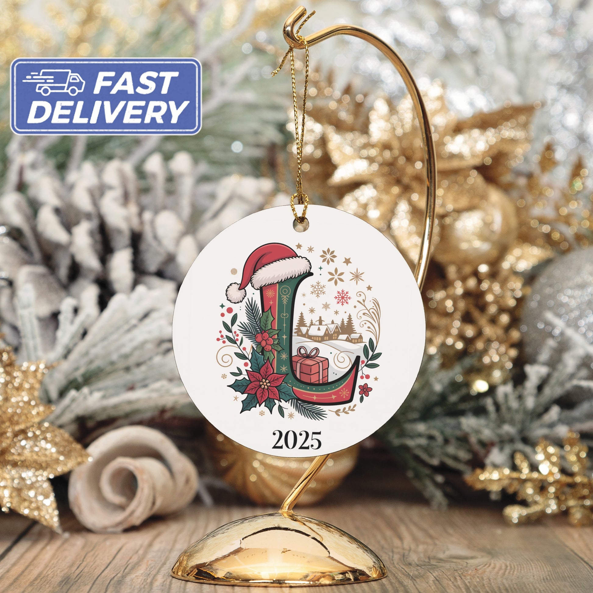 Personalized Christmas Sleigh Ornament 2025 product type