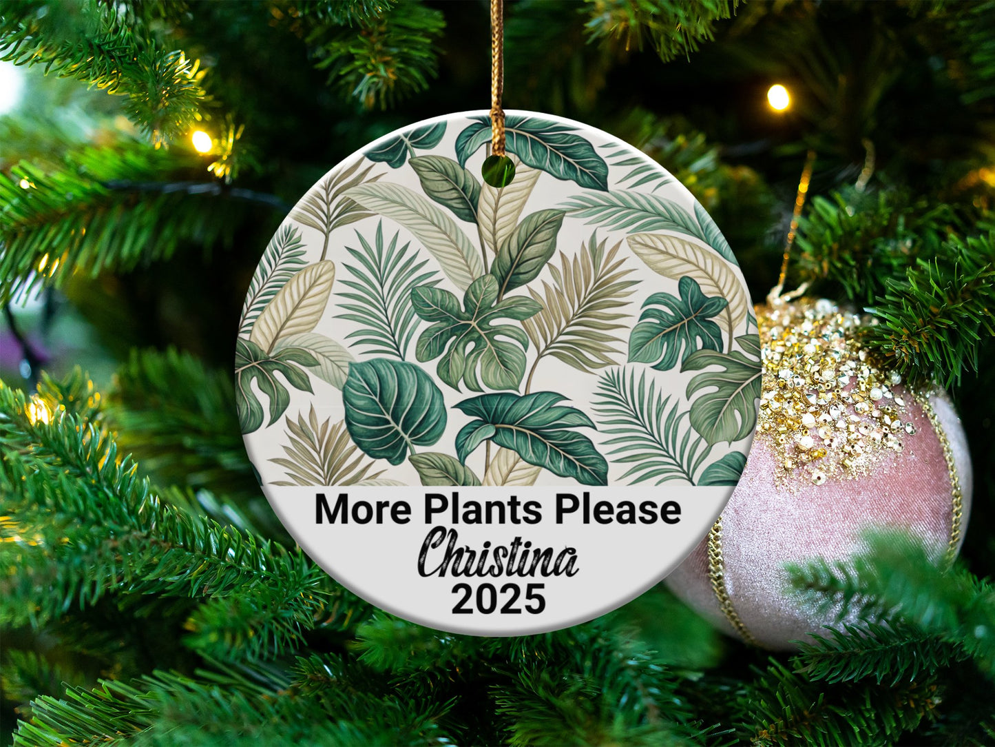 More Plants Please Custom Christmas Ornament product